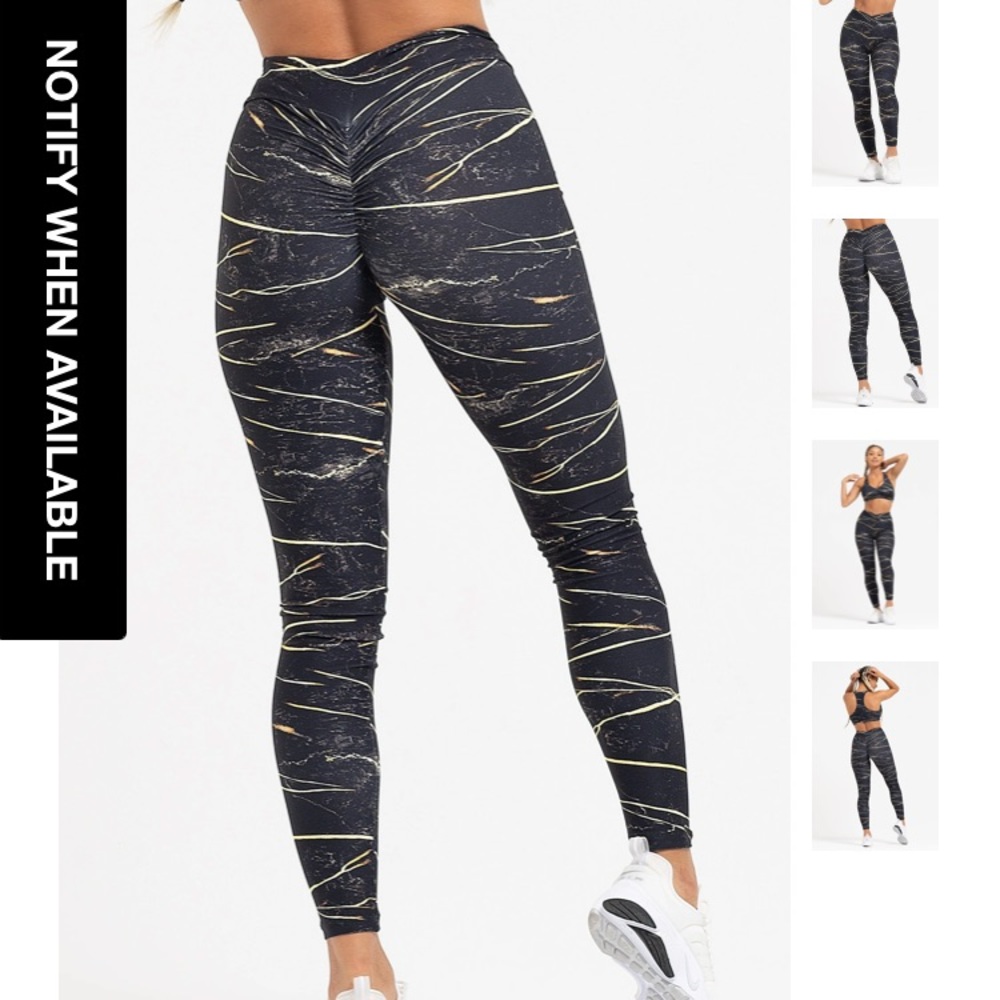 LiCi Fit Tiger's Eye V-Cut Scrunch Leggings
